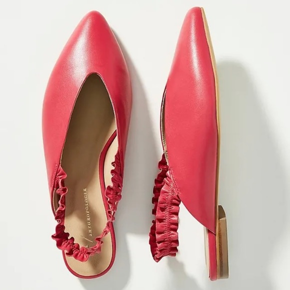Anthropologie Jemma Ruffled Slingback Flats - Picture 1 of 4
